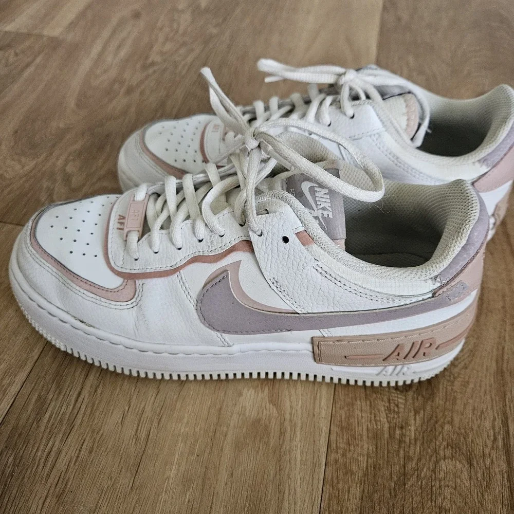 Nike Women's Air Force 1 Low Shadow White Amethyst Ash‎ Pink CI0919-113 Size 8.5
